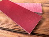 Red and White Linen Micarta