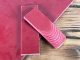 Red and White Linen Micarta