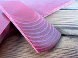 Red and White Linen Micarta