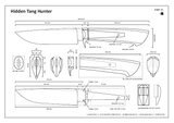 Hidden Tang Hunting Knife Template